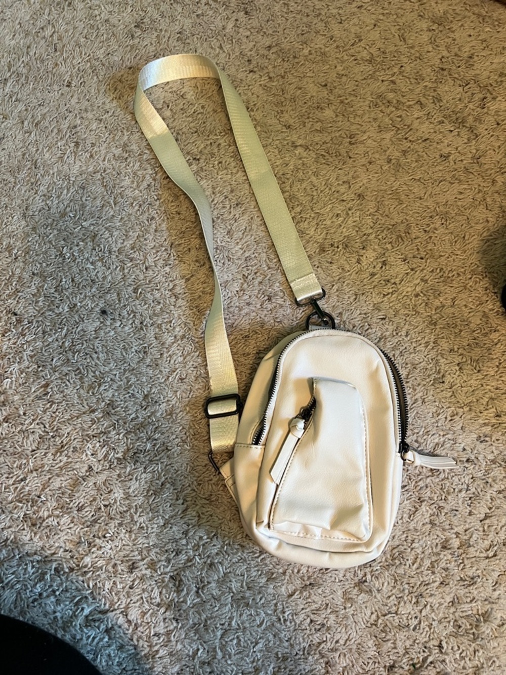 summer & rose Cream Crossbody Sling Bag